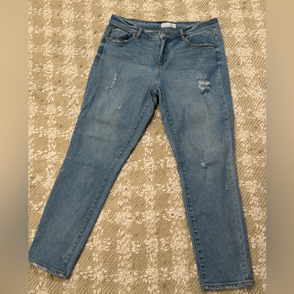 LOFT Outlet Women's Jeans, Mid Rise, Straight Leg, Medium Wash, 6/28